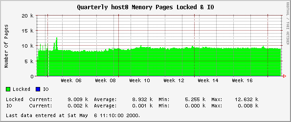 Quarterly host8 Memory Pages Locked & IO
