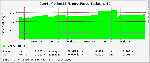 Quarterly host9 Memory Pages Locked & IO